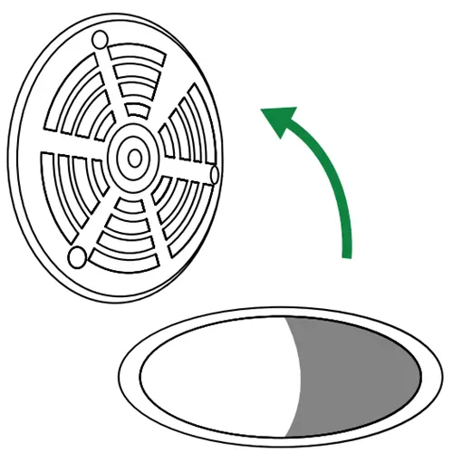 Removing the drain grate from a floor drain