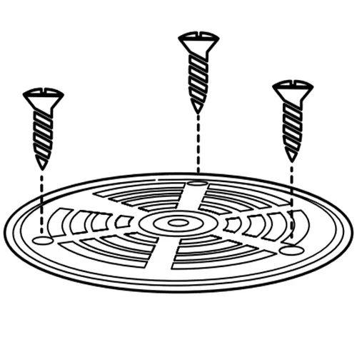 Fastening screws to secure the drain grate after installation