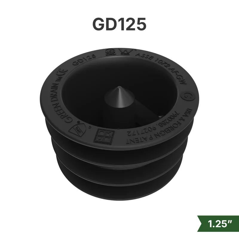 Green Drain GD125 waterless trap seal for 1.25-inch drains