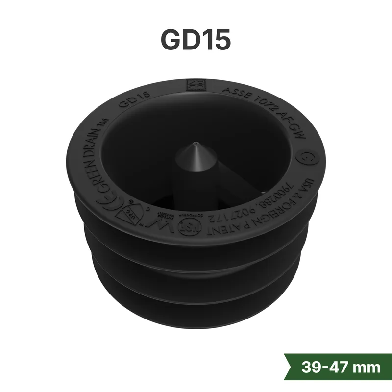 Green Drain GD15 trockener Geruchsverschluss für DN40-Abläufe