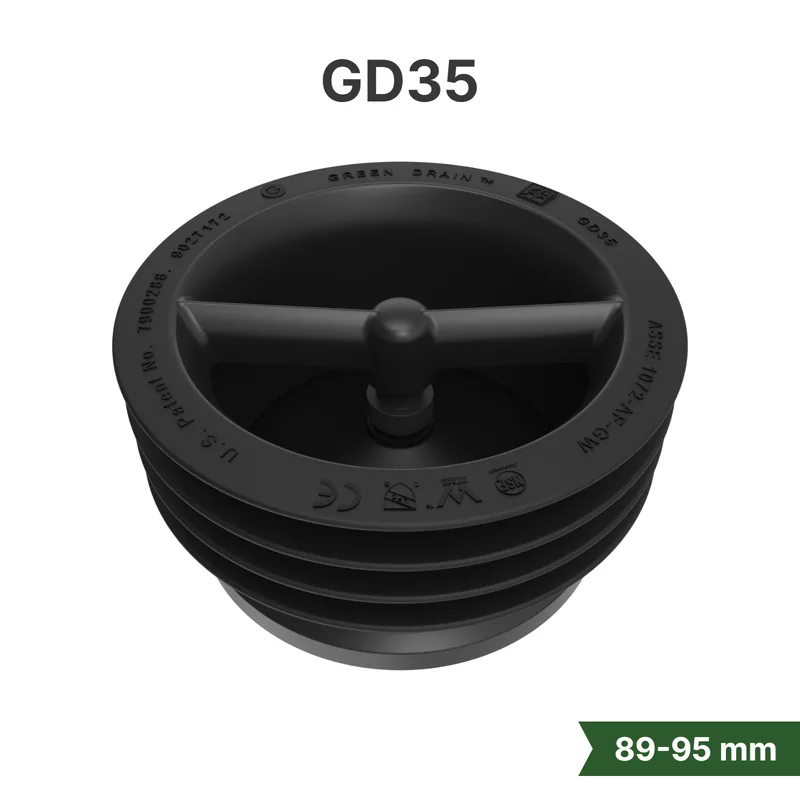 Green Drain GD35 waterless trap seal for 3.5-inch kitchen floor drains